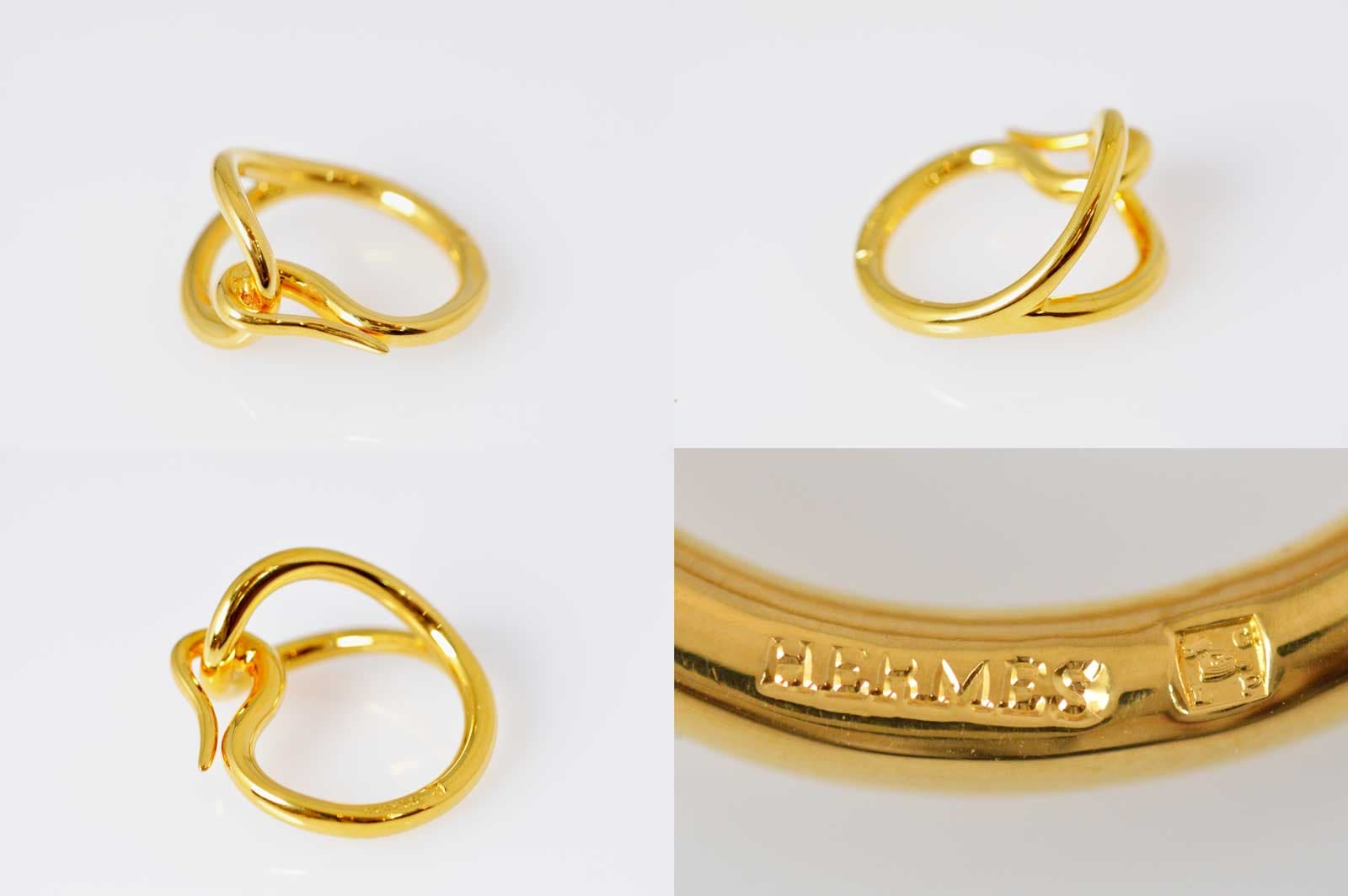 エルメス HERMES スカーフリング ジャンボ ゴールド レディース