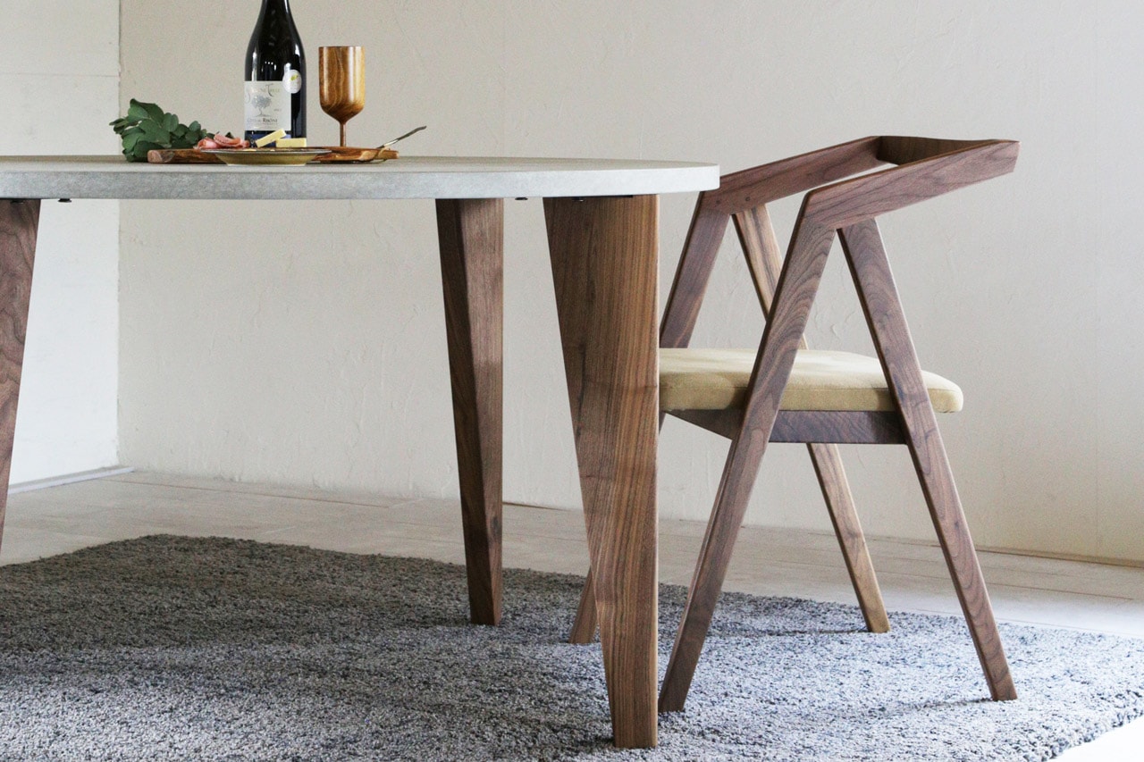 NOMBE round table mortar｜ノンベラウンドテーブル モルタル(グレー