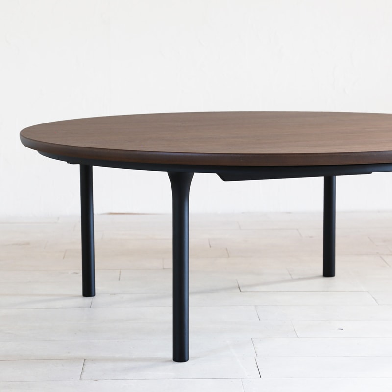 Wells｜ウェルズコタツテーブル｜ウォールナットの円形こたつ｜Nichibi