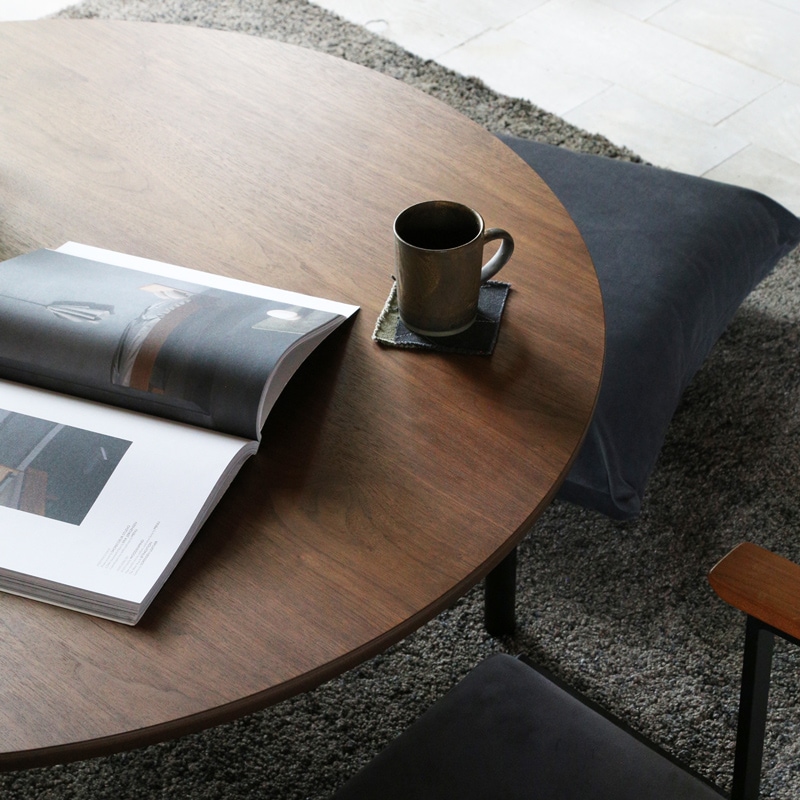 Wells｜ウェルズコタツテーブル｜ウォールナットの円形こたつ｜Nichibi