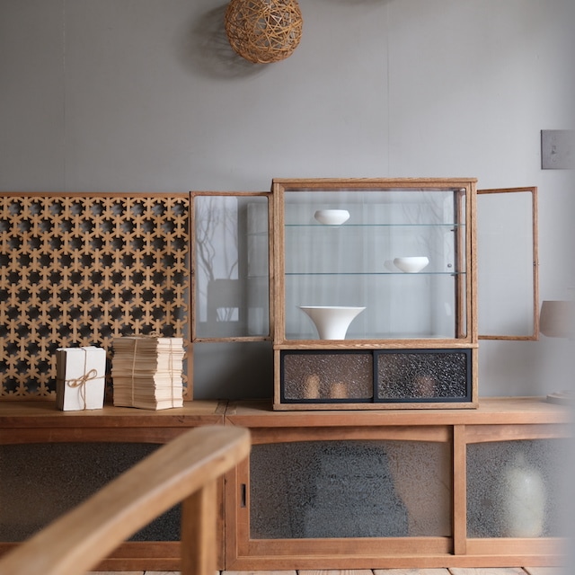 木枠ガラスケース レトロガラス｜古家具,ガラスケース・ショーケース