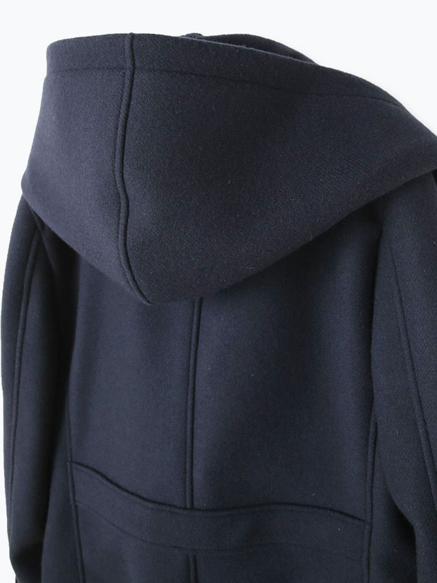 junhashimoto SHAWL HOODED COAT NAVY | junhashimoto | rumbleFISH
