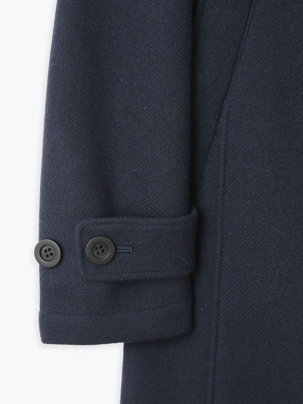 junhashimoto SHAWL HOODED COAT NAVY | junhashimoto | rumbleFISH