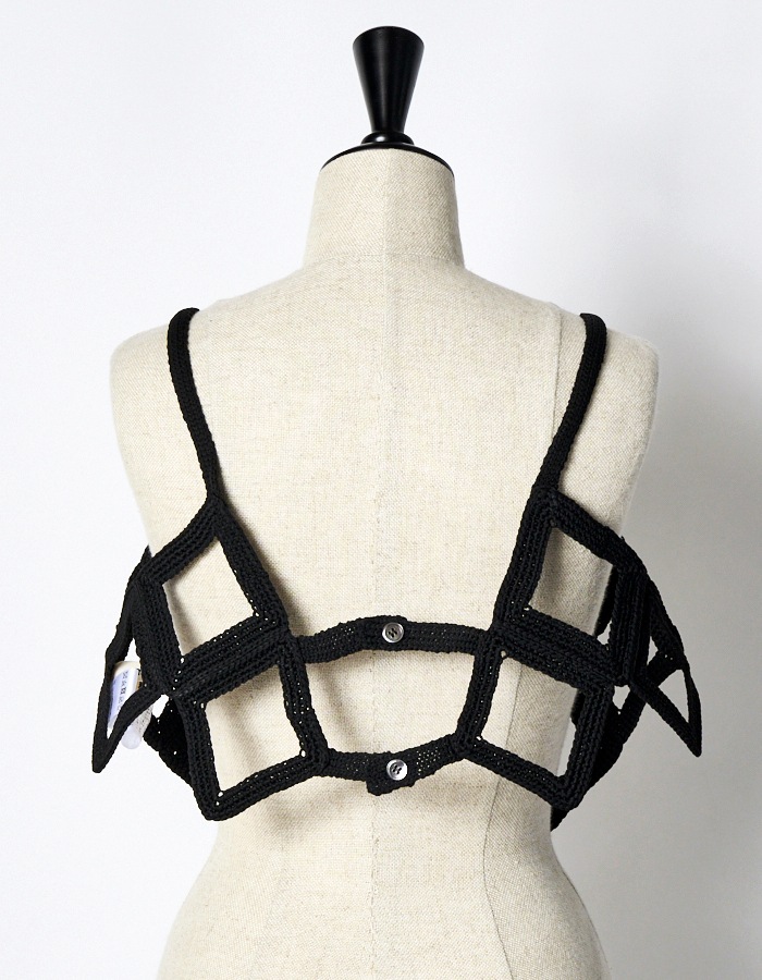 Diamond Bond Yarn Bustier / black | BOND YARN | RUMCHE OFFICIAL