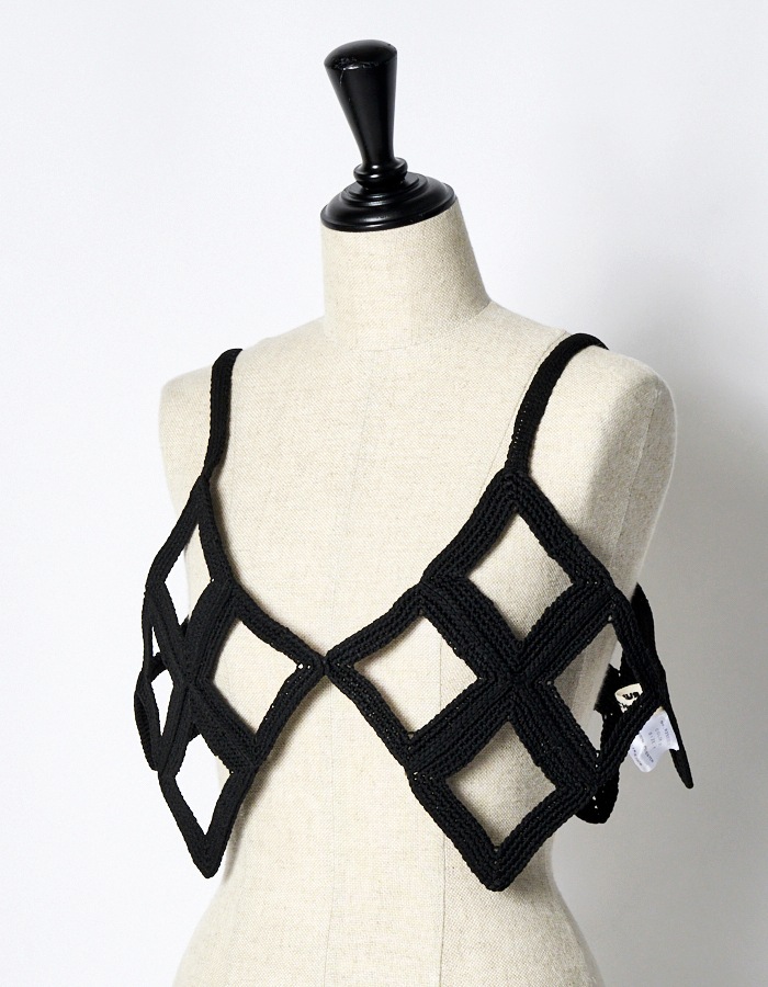 Diamond Bond Yarn Bustier / black | BOND YARN | RUMCHE OFFICIAL