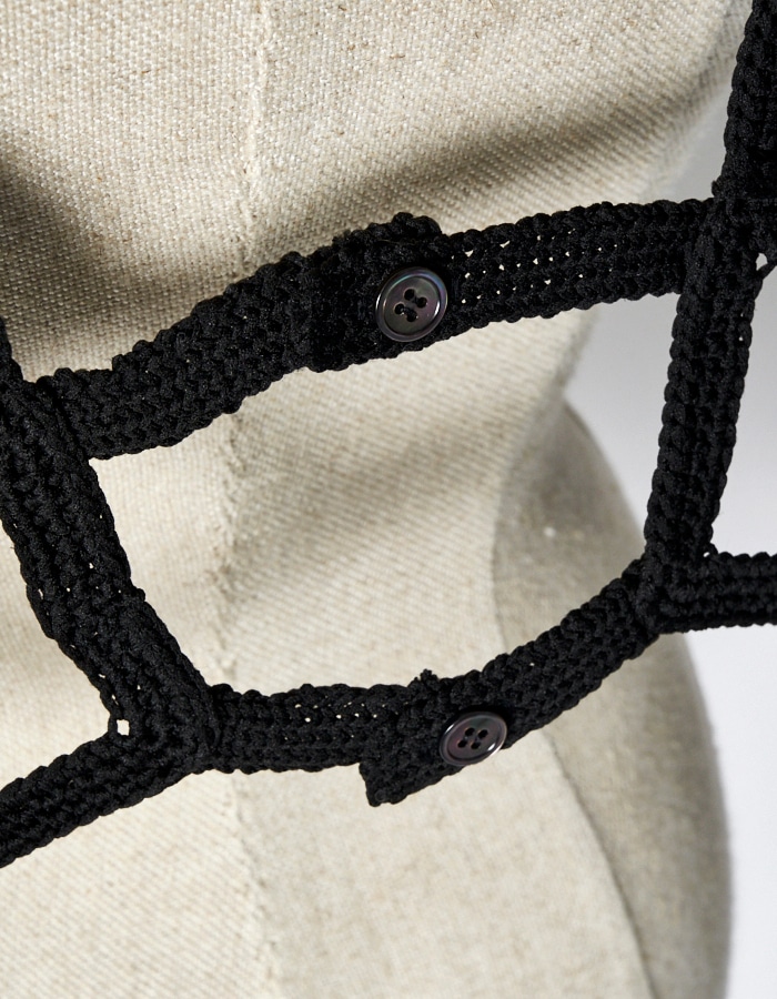 Diamond Bond Yarn Bustier / black | BOND YARN | RUMCHE OFFICIAL