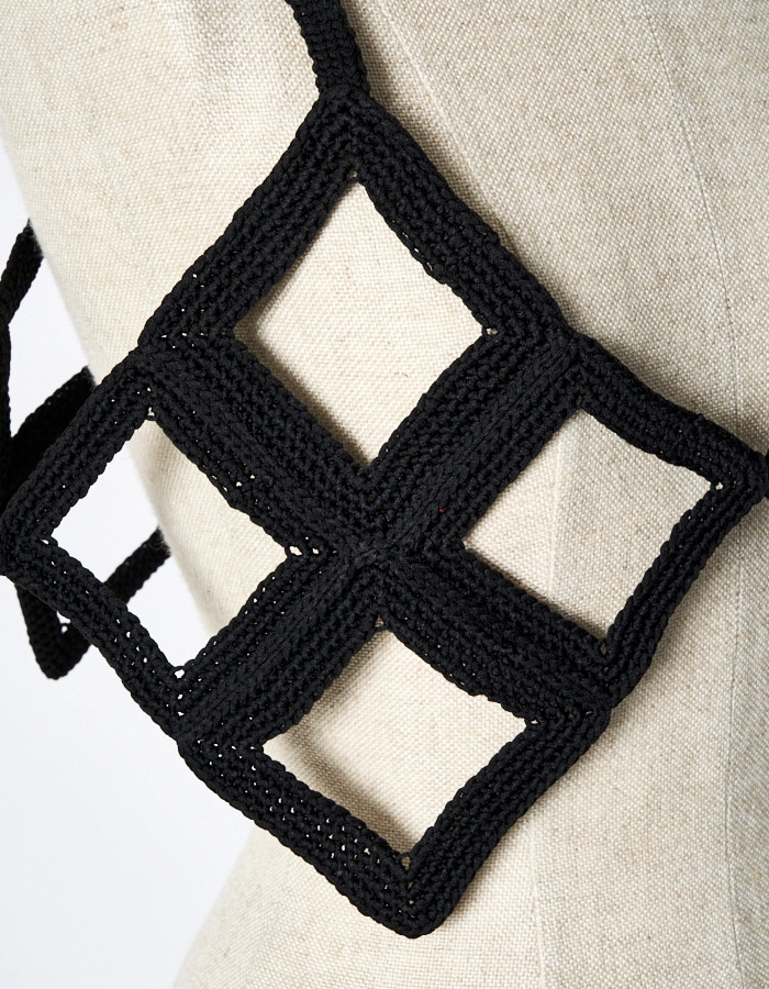 Diamond Bond Yarn Bustier / black | BOND YARN | RUMCHE OFFICIAL