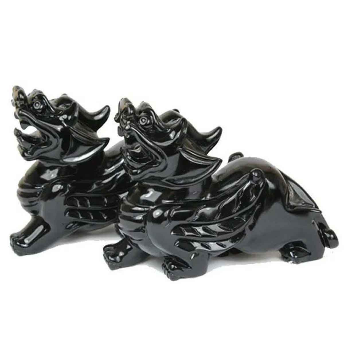 貔貅（ヒキュウ）黒曜石 雌雄ペア｜風水開運・金運招来・魔除け・財運