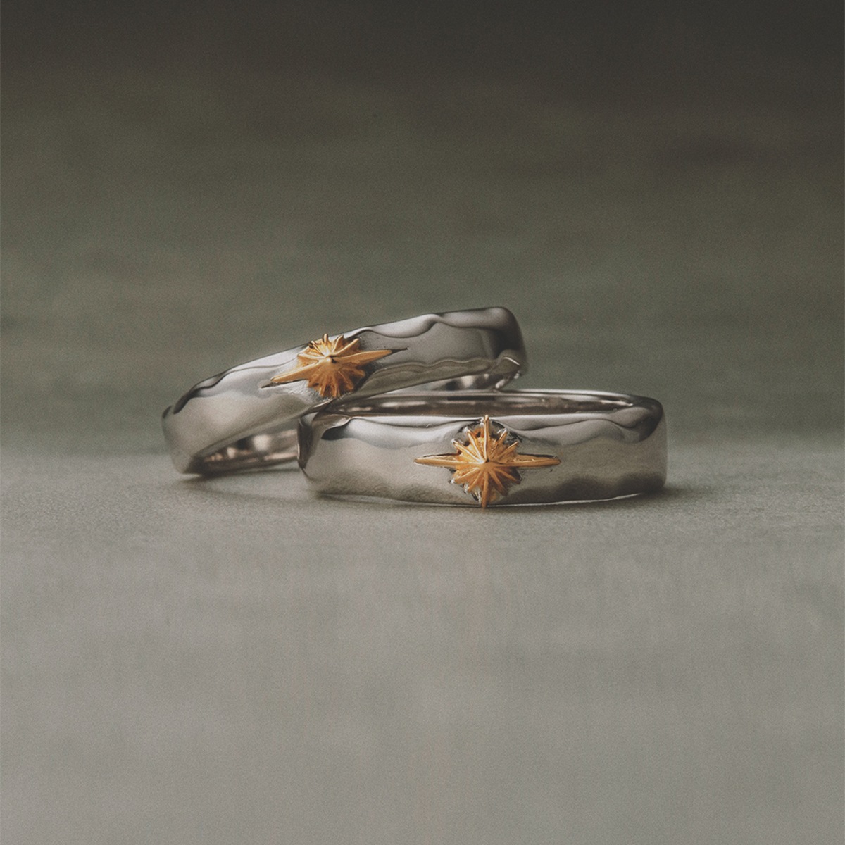 サンシンボル シルバー925リング/K24(24金)ゴールドプレートリング