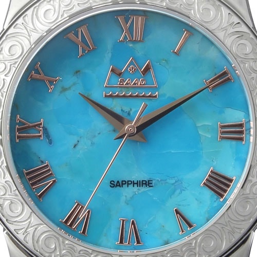 ターコイズ クオーツ式腕時計｜ストーンウォッチ,クオーツ式｜シルバー