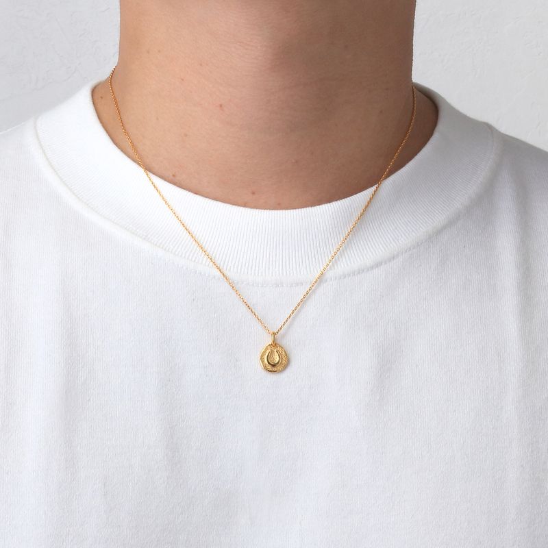 ホースシュー シルバー925製 K18（18金）ゴールドプレート ペンダント