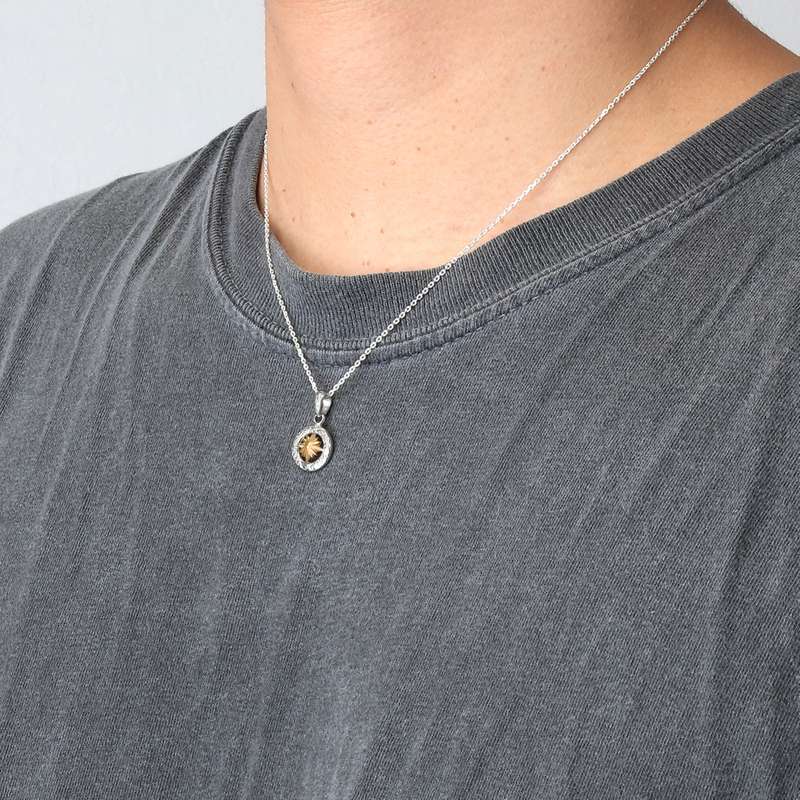 サンシンボル シルバー925製 K18（18金）ゴールドプレート ペンダント