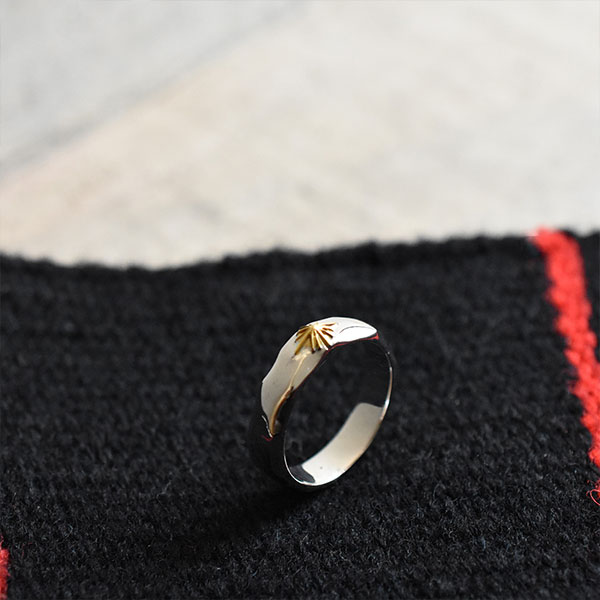 サンシンボル シルバー925リング/指輪 K18（18金）ゴールド｜K18