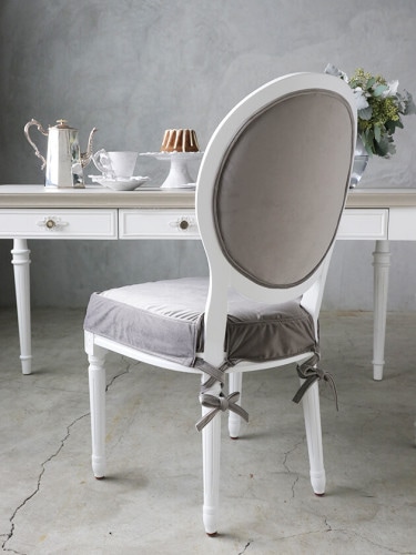 SGDダイニングチェアオーバルバック用シートカバーナチュラルリネン