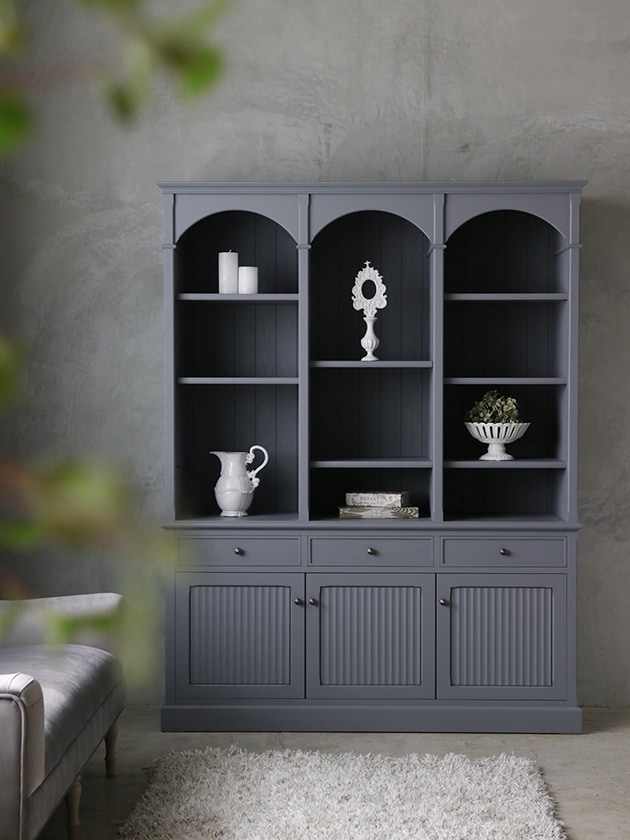 ARCHシェルフキャビネット3連ブルーグレー《限定生産品》