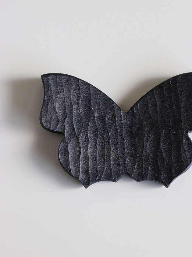 三木達也 蝶型箸置き 鉄染ブラック
