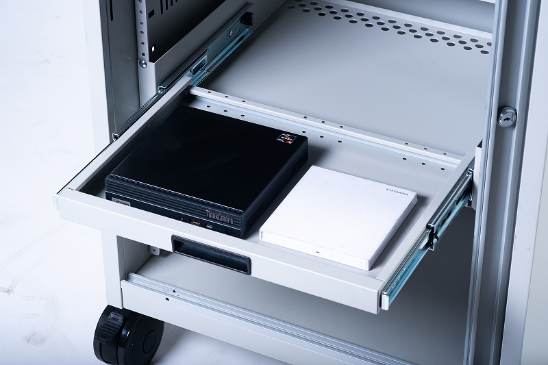 シャッター式キャビネットオプション スライド棚40 (本体別売り