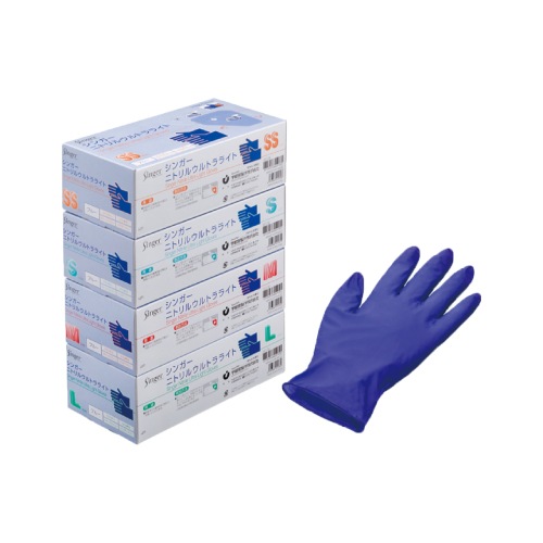 宇都宮製作 シンガーニトリルウルトラライト 粉無 ブルー SS S M L