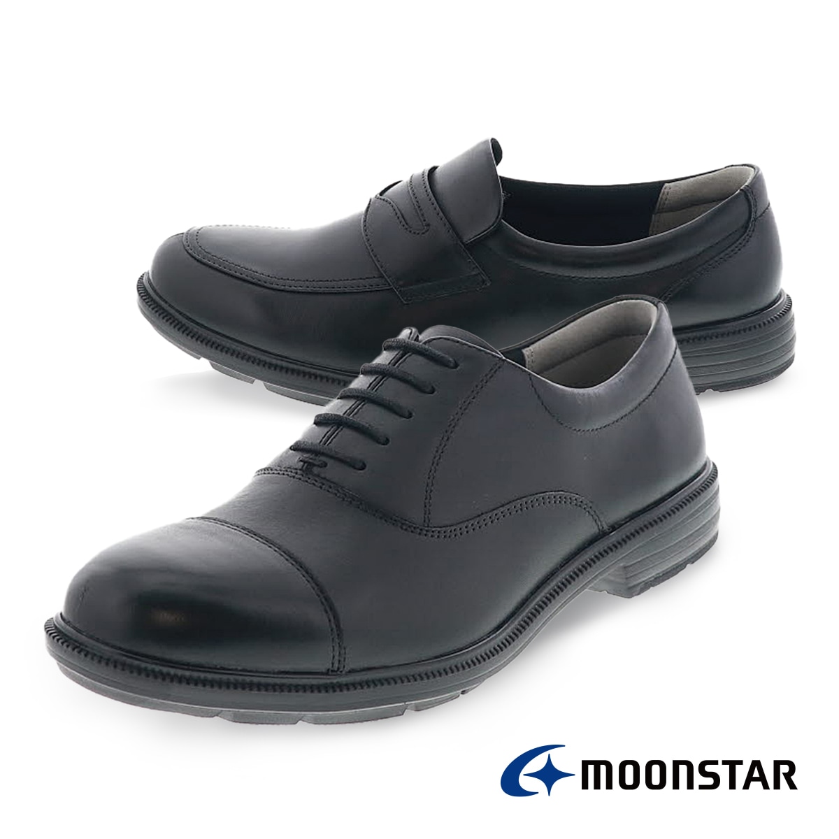 ムーンスター バランスワークス メンズ ビジネスシューズ 幅広4E
