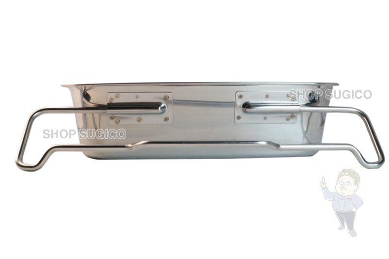 18-8 給食バット 運搬型 積み重ねハンドル 深さ100mm SK-6038-4