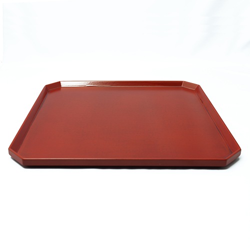 布目隅切膳（根来）｜漆器の島安【うるわしうるし】根来塗、食器、茶道具