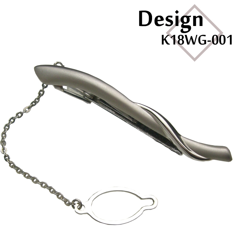 ホワイトゴールドネクタイピン K18WG-001｜貴金属ネクタイピン通販専門