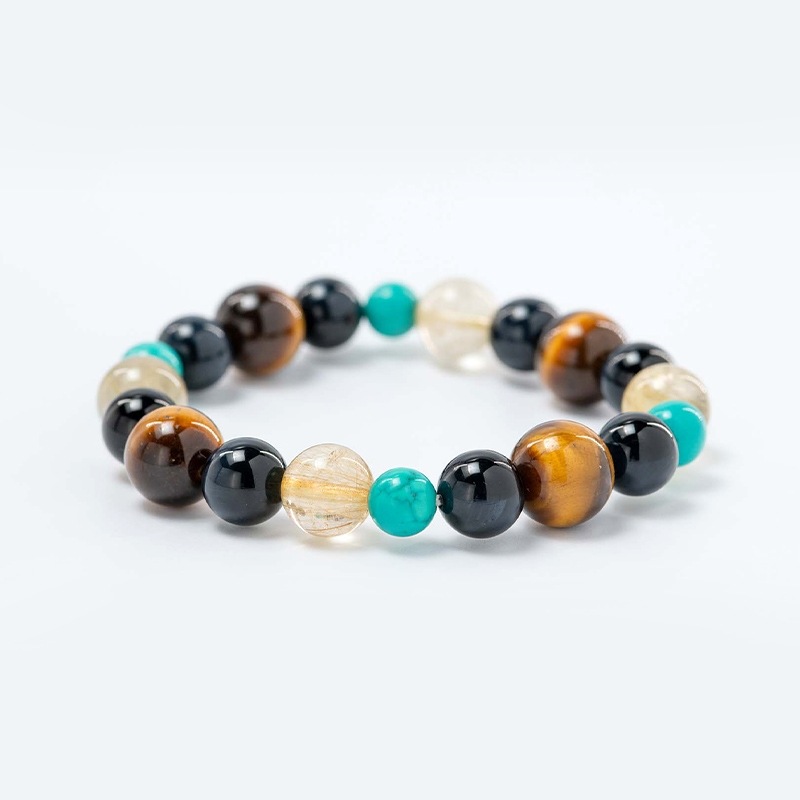 災いから身を守る！メンズ【ターコイズ】12月の誕生石ブレスレット