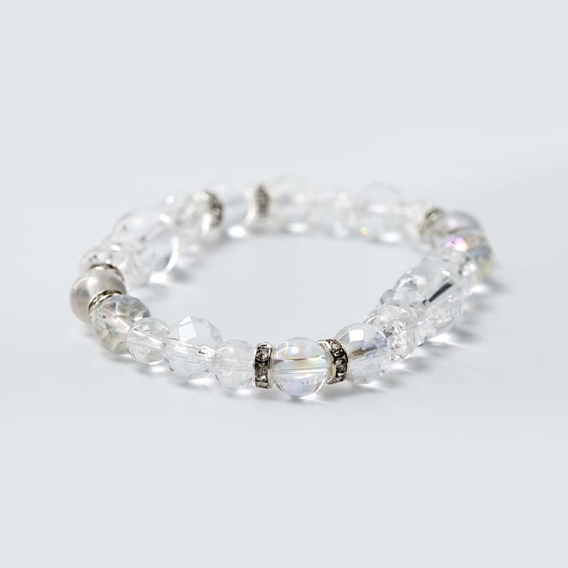 4月（卯月）の誕生石 アクアオーラ水晶 パワーストーンブレスレット