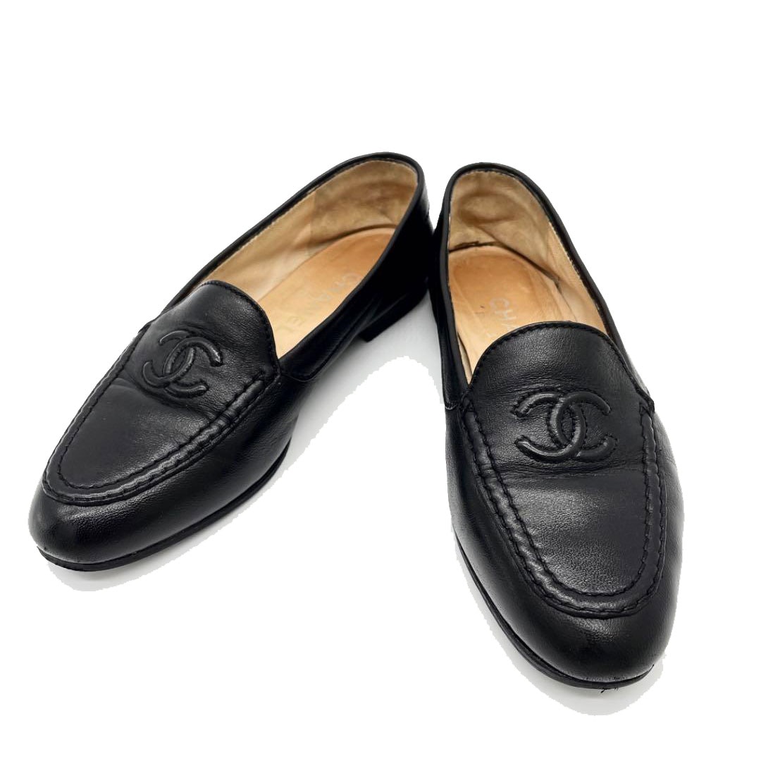 CHANEL シャネル ローファー ココマーク レザー ブラック 36（約23cm