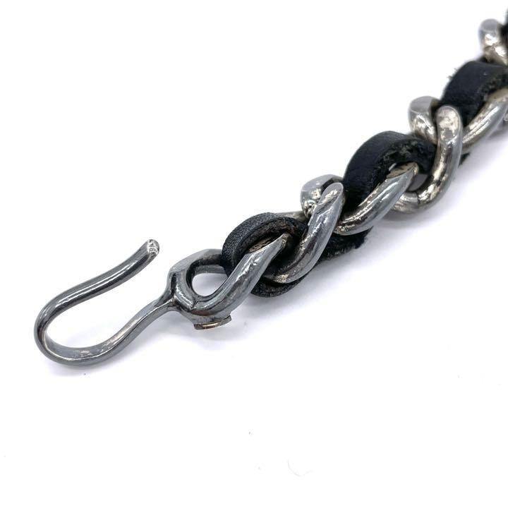 CHANEL シャネル チェーンベルト ココマーク メタル レザー シルバー