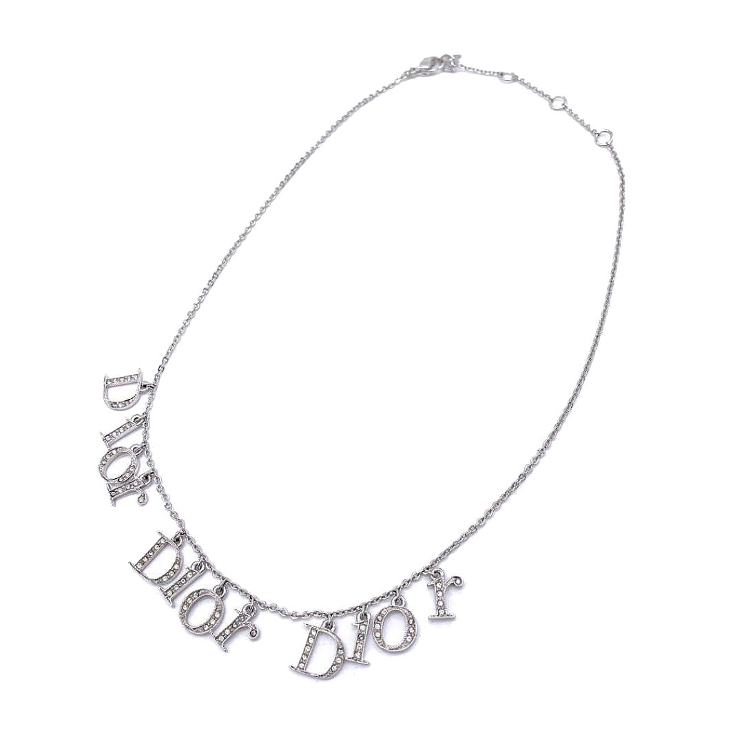 Christian Dior クリスチャンディオール 3連ロゴネックレス ライン