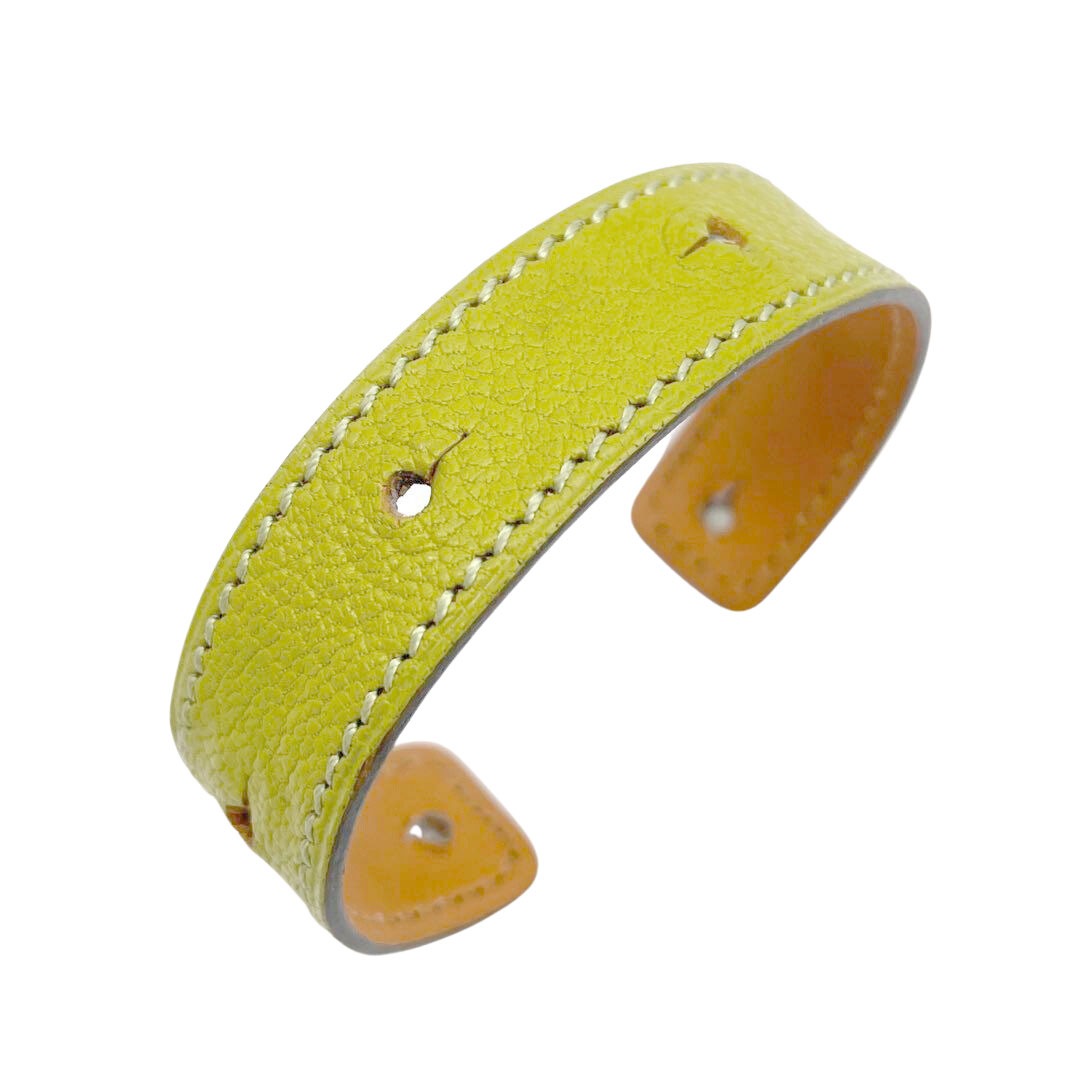 HERMES エルメス シェーヌダンクル レザー バングル ブレスレット