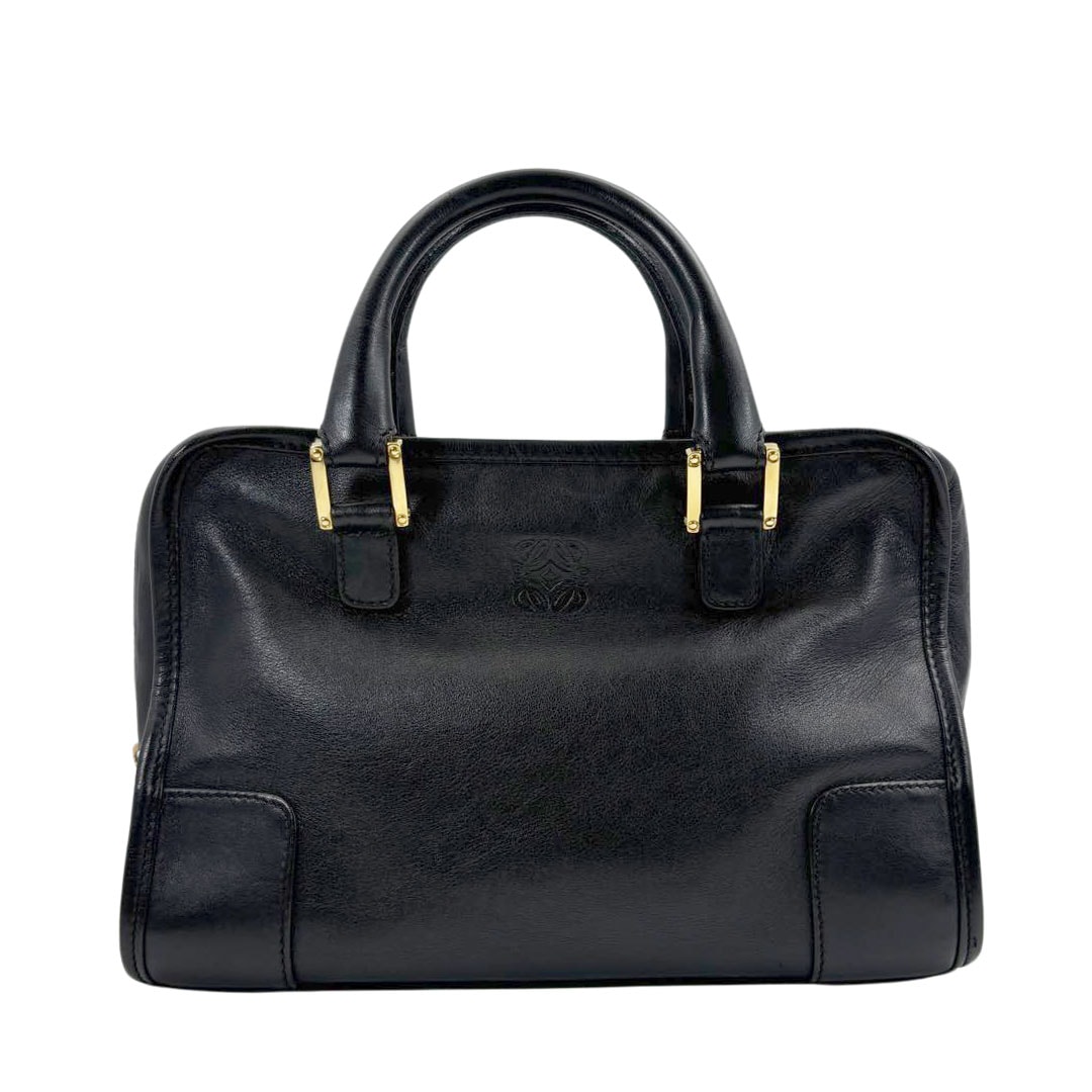 LOEWE ロエベ アマソナ28 ヴィンテージ ハンドバッグ レザー ブラック