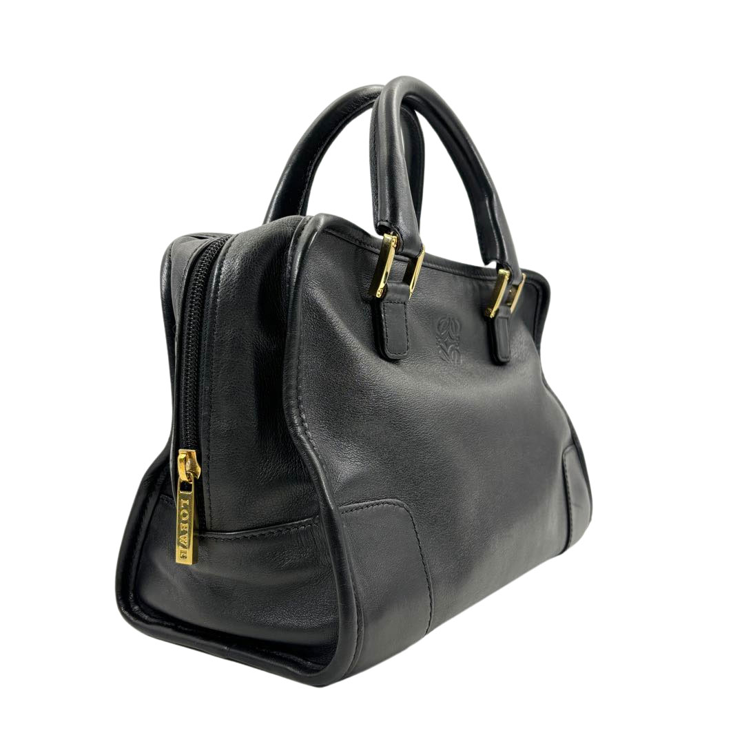 LOEWE ロエベ アマソナ28 ヴィンテージ ハンドバッグ レザー ブラック
