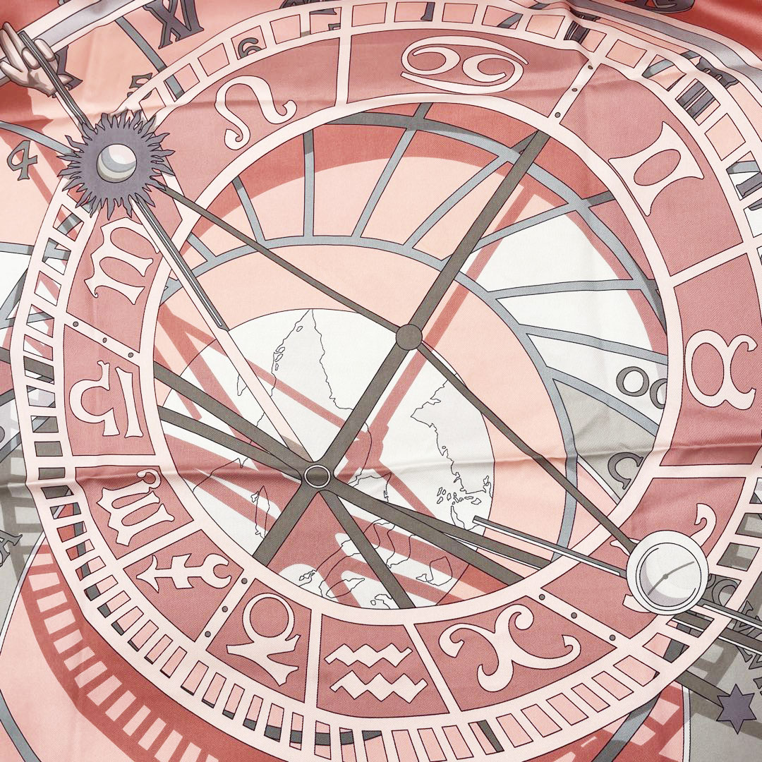 HERMES エルメス スカーフ カレ90 『MECANIQUE DU TEMPS(時の仕掛け