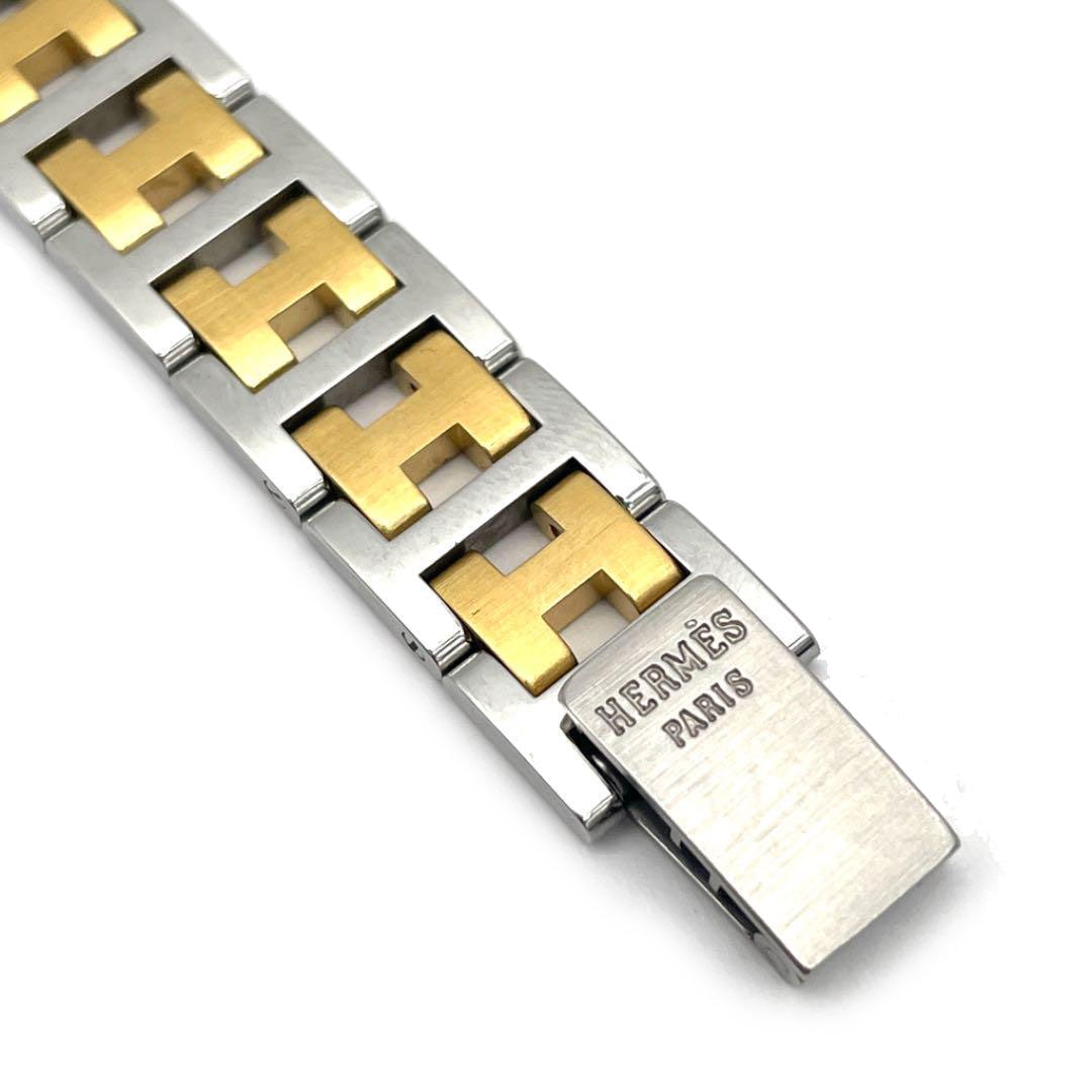 HERMES エルメス レディース腕時計 クリッパー SS/GP QZ ゴールド