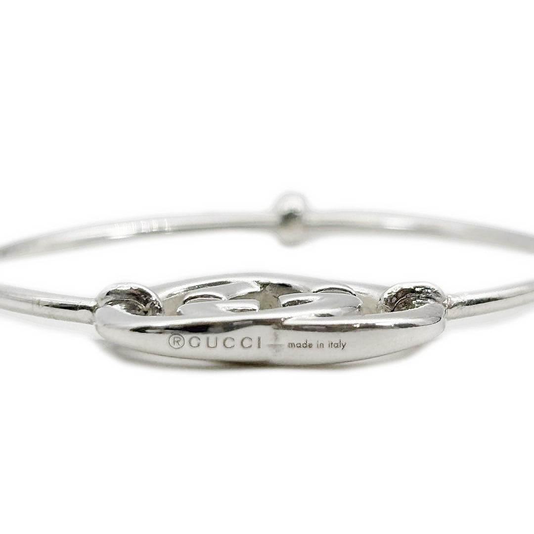 GUCCI グッチ フープピアス インターロッキングG Ag925 シルバー 11.3g