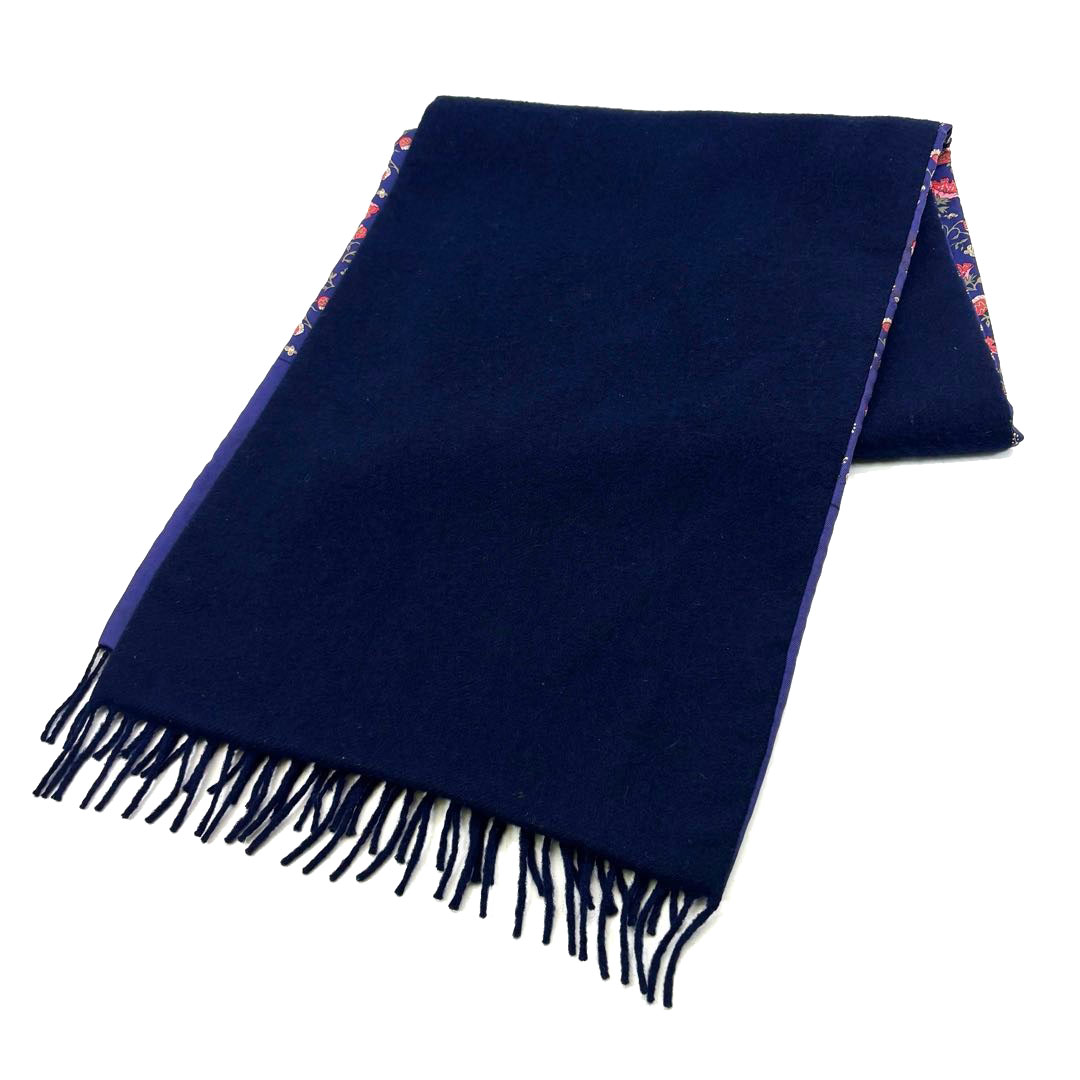 HERMES エルメス マフラー ボタニカル 花柄 カシミヤ/ウール/シルク