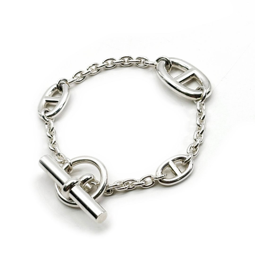 HERMES エルメス シェーヌダンクル ファランドール ブレスレット LG