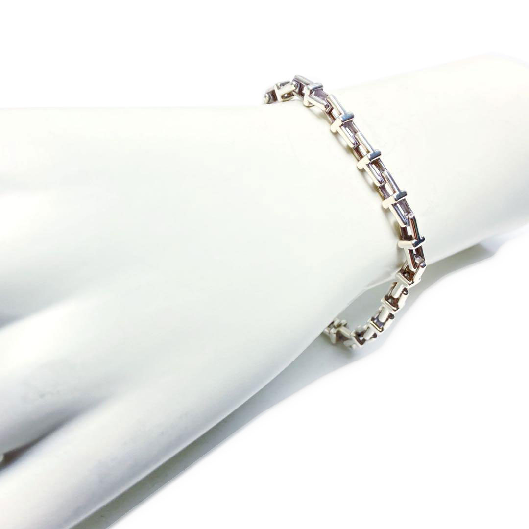 TIFFANY ティファニー Tナロー チェーン ブレスレット ミディアム M