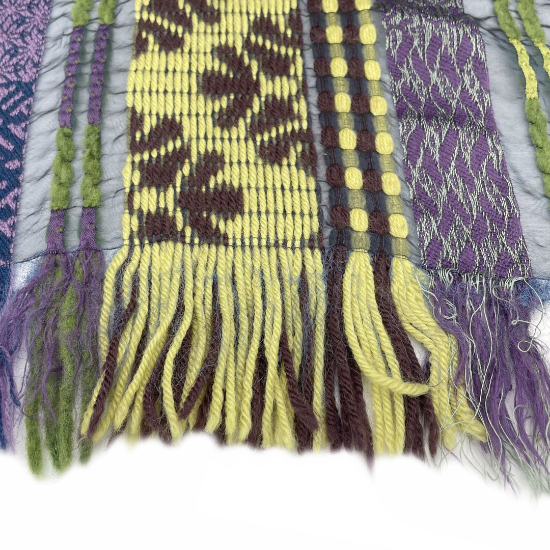 ETRO エトロ ストール ウール混 パープル イエロー グリーン | 小物