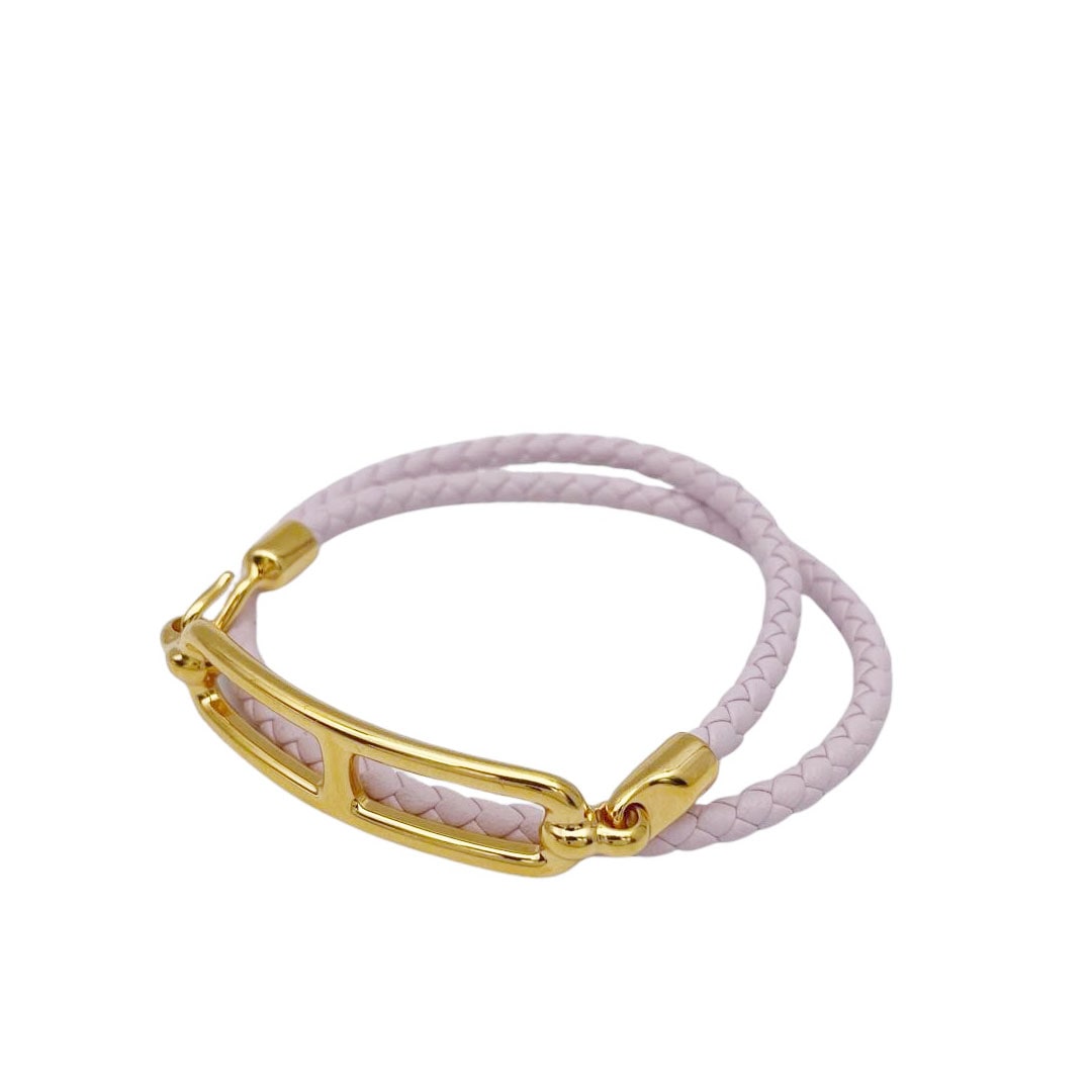 HERMES エルメス レザーブレスレット ルリ ドゥブルトゥール スイフト