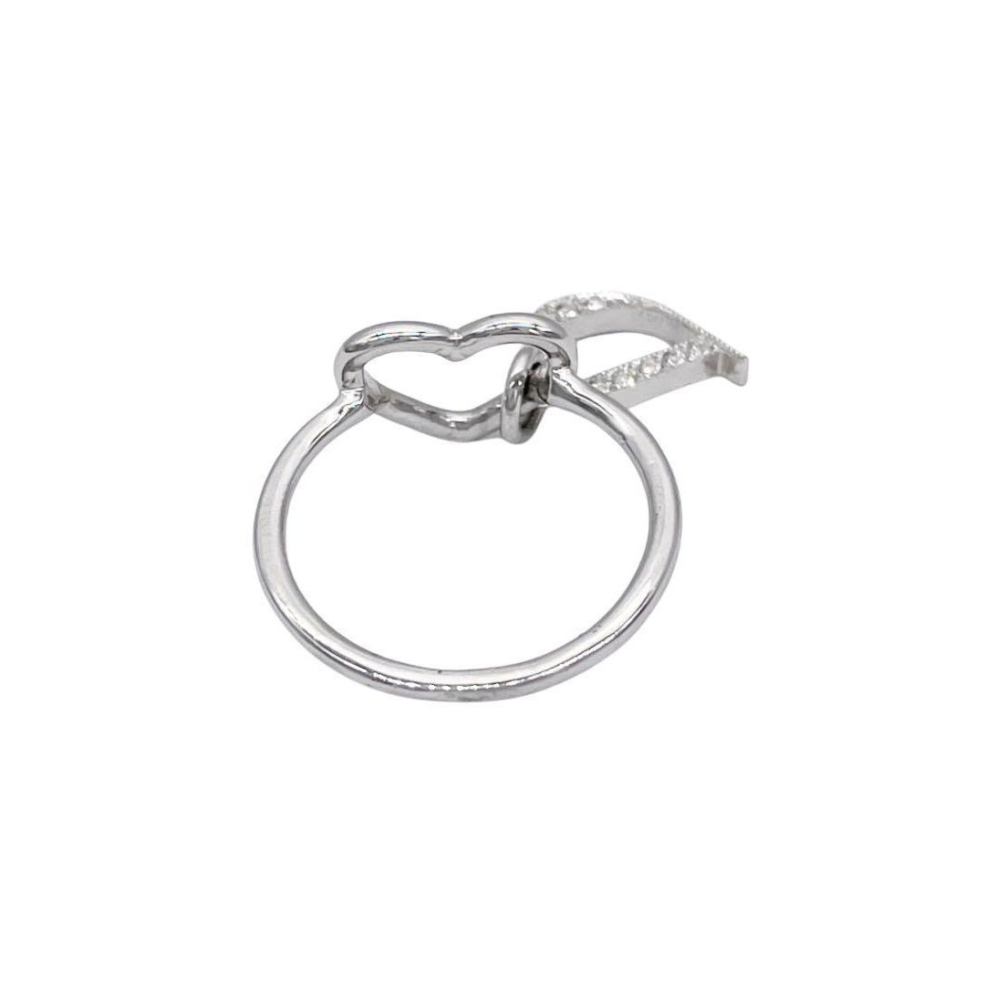 Christian Dior クリスチャンディオール ハートリング 指輪 Dロゴ