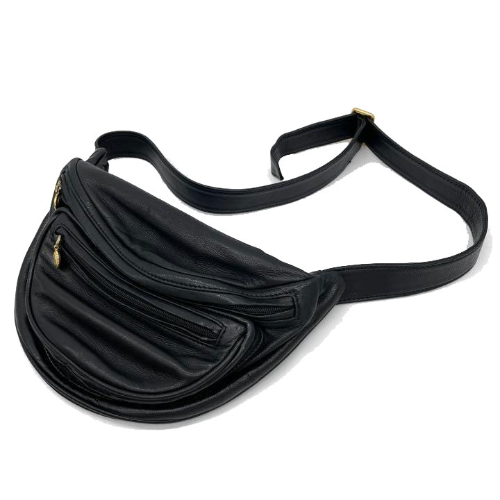 GUCCI グッチ オールドグッチ ウエストバッグ レザー ブラック