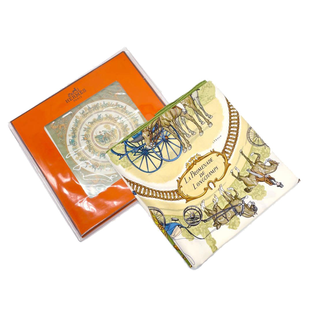 HERMES エルメス スカーフ カレ90 『LA PROMENADE DE LONGCHAMPS