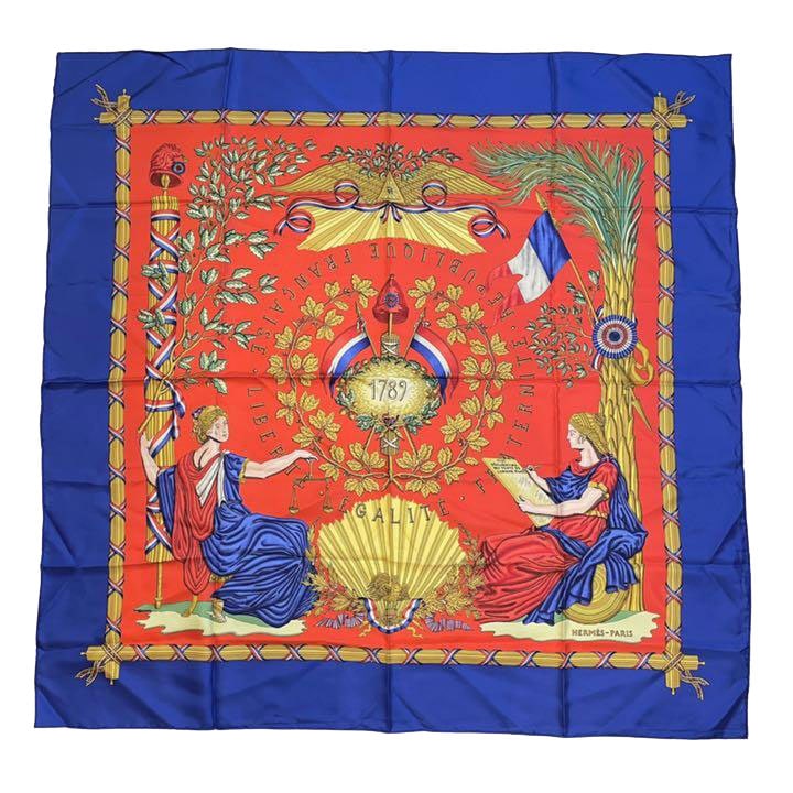 HERMES エルメス スカーフ カレ90 『LIBERTE EGALITE FRATERNITE
