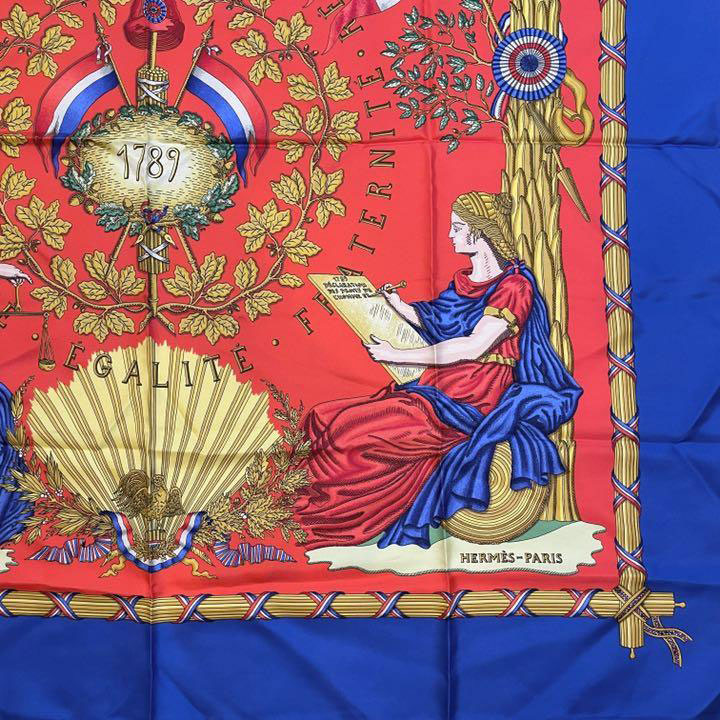 HERMES エルメス スカーフ カレ90 『LIBERTE EGALITE FRATERNITE