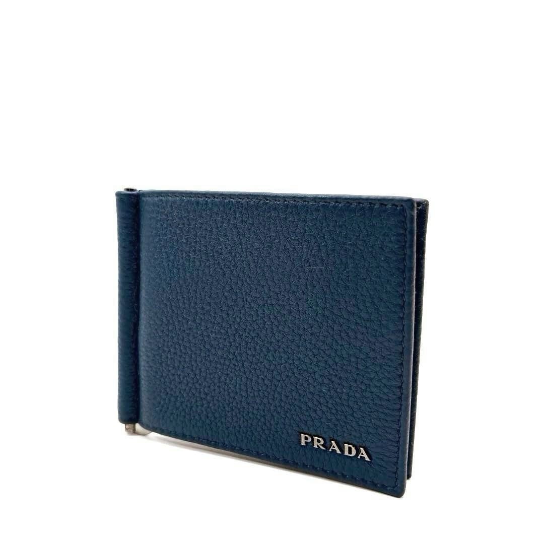 PRADA プラダ マネークリップ 二つ折り財布 カードケース レザー