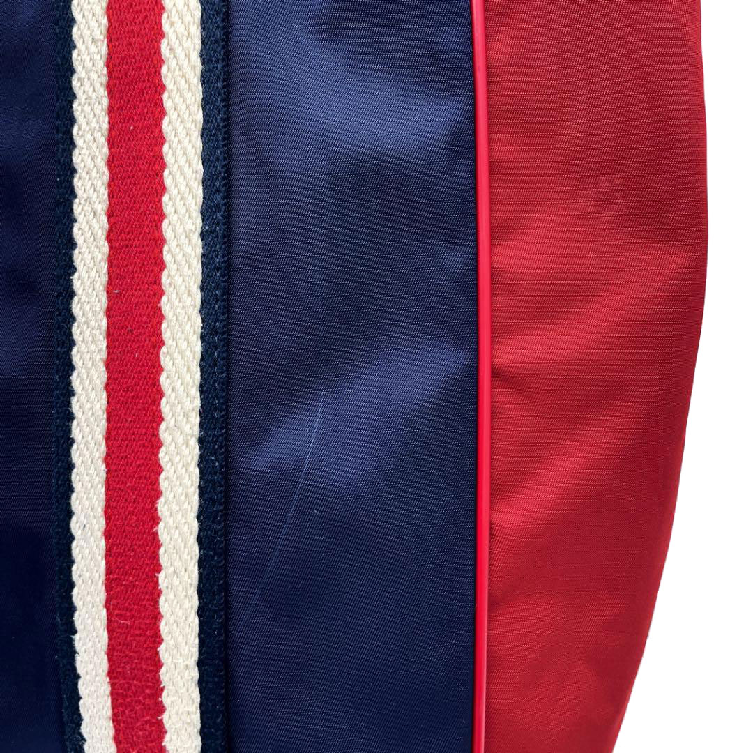 GUCCI グッチ トートバッグ シェリーライン ナイロン ネイビー レッド