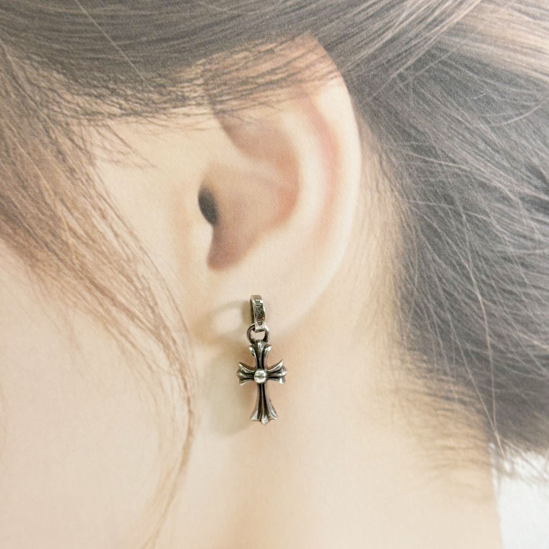 CHROME HEARTS クロムハーツ CHクロスベビーファットドロップピアス 両